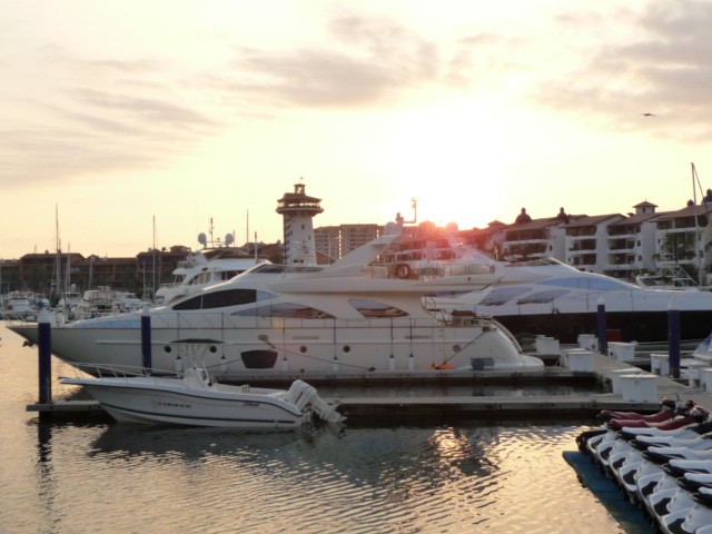 puerto vallarta sunset in the marina